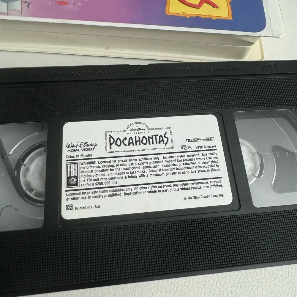 Walt Disney Pocahontas VHS tape